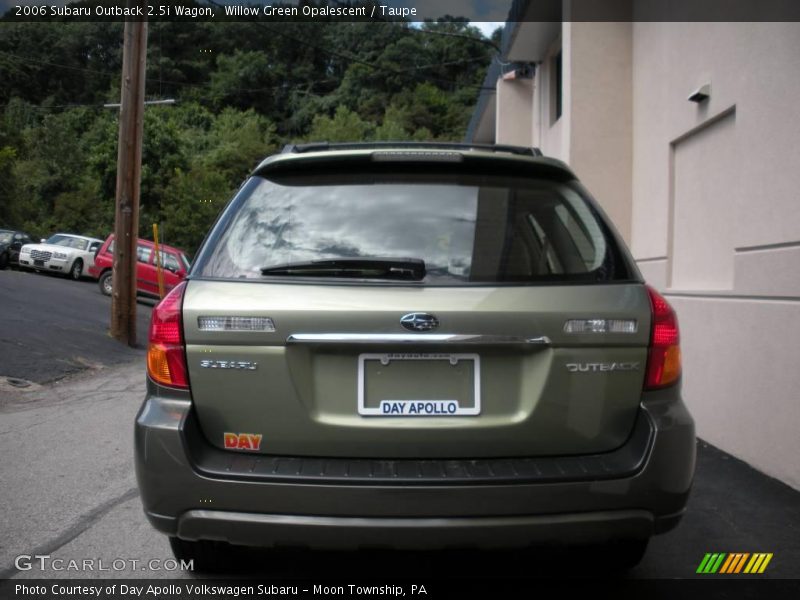 Willow Green Opalescent / Taupe 2006 Subaru Outback 2.5i Wagon
