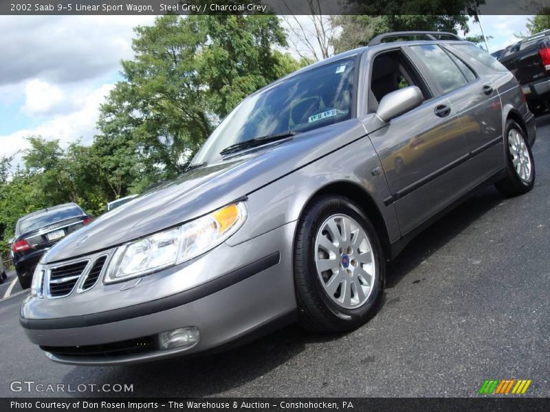 Steel Grey / Charcoal Grey 2002 Saab 9-5 Linear Sport Wagon