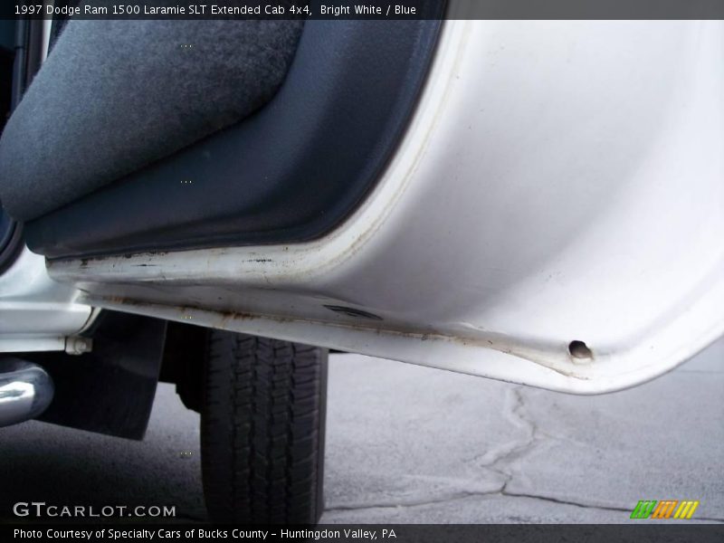 Bright White / Blue 1997 Dodge Ram 1500 Laramie SLT Extended Cab 4x4
