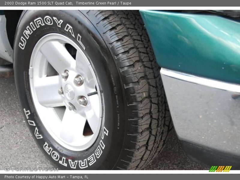 Timberline Green Pearl / Taupe 2003 Dodge Ram 1500 SLT Quad Cab