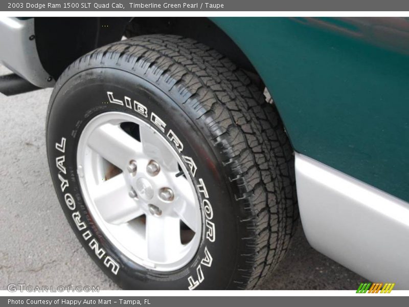 Timberline Green Pearl / Taupe 2003 Dodge Ram 1500 SLT Quad Cab