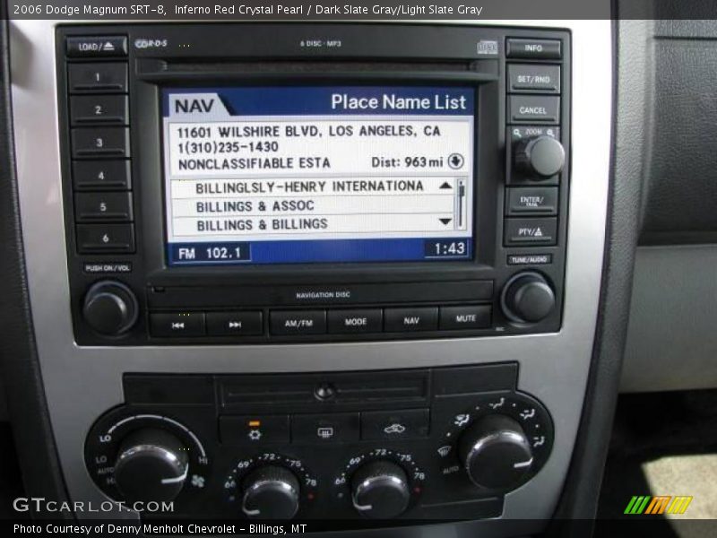 Inferno Red Crystal Pearl / Dark Slate Gray/Light Slate Gray 2006 Dodge Magnum SRT-8