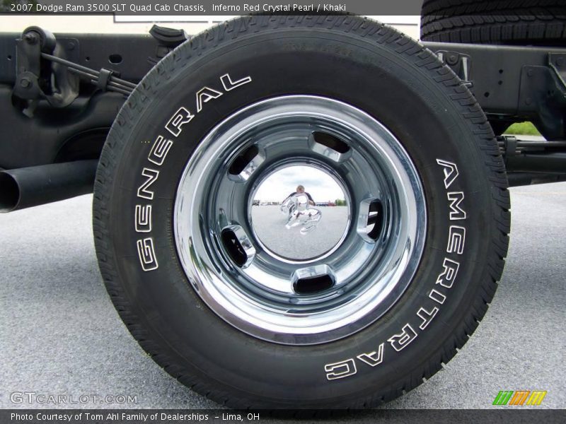 Inferno Red Crystal Pearl / Khaki 2007 Dodge Ram 3500 SLT Quad Cab Chassis