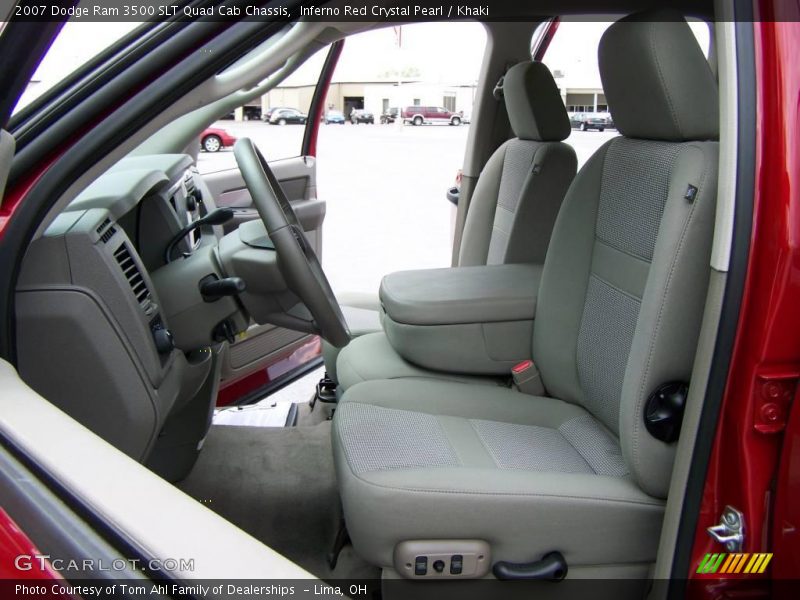 Inferno Red Crystal Pearl / Khaki 2007 Dodge Ram 3500 SLT Quad Cab Chassis