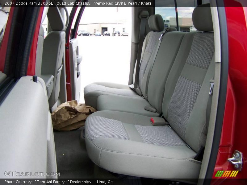Inferno Red Crystal Pearl / Khaki 2007 Dodge Ram 3500 SLT Quad Cab Chassis