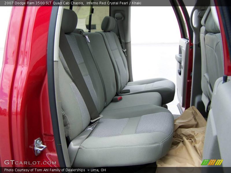 Inferno Red Crystal Pearl / Khaki 2007 Dodge Ram 3500 SLT Quad Cab Chassis