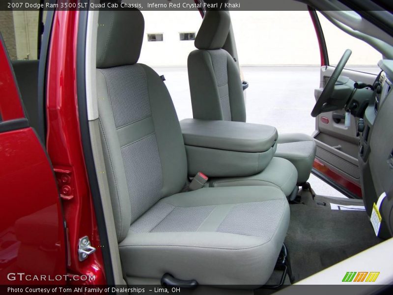 Inferno Red Crystal Pearl / Khaki 2007 Dodge Ram 3500 SLT Quad Cab Chassis