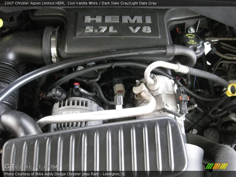 Cool Vanilla White / Dark Slate Gray/Light Slate Gray 2007 Chrysler Aspen Limited HEMI