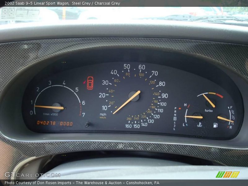 Steel Grey / Charcoal Grey 2002 Saab 9-5 Linear Sport Wagon