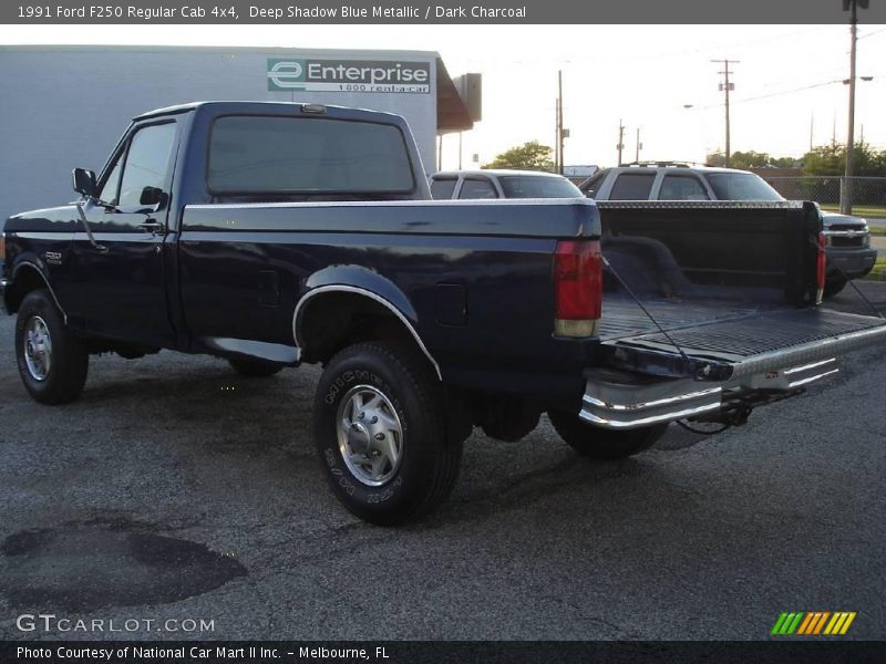 Deep Shadow Blue Metallic / Dark Charcoal 1991 Ford F250 Regular Cab 4x4