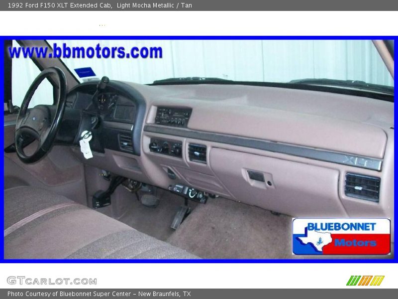 Light Mocha Metallic / Tan 1992 Ford F150 XLT Extended Cab