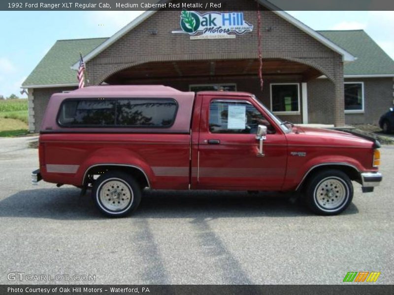 Medium Cabernet Red Metallic / Red 1992 Ford Ranger XLT Regular Cab
