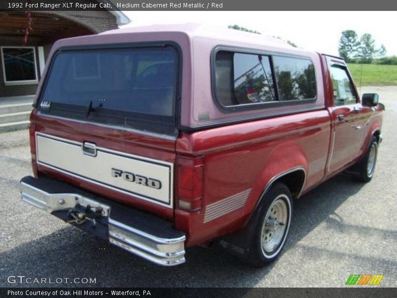 Medium Cabernet Red Metallic / Red 1992 Ford Ranger XLT Regular Cab