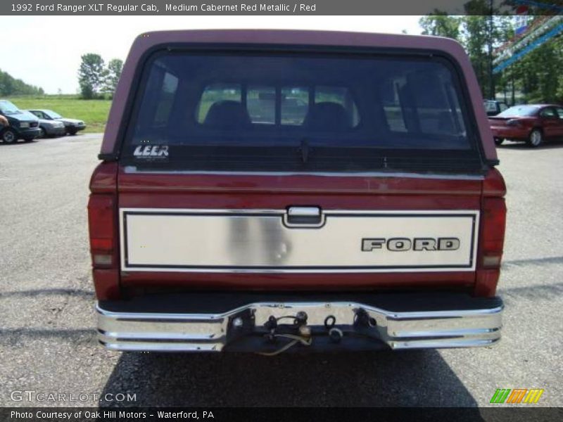 Medium Cabernet Red Metallic / Red 1992 Ford Ranger XLT Regular Cab