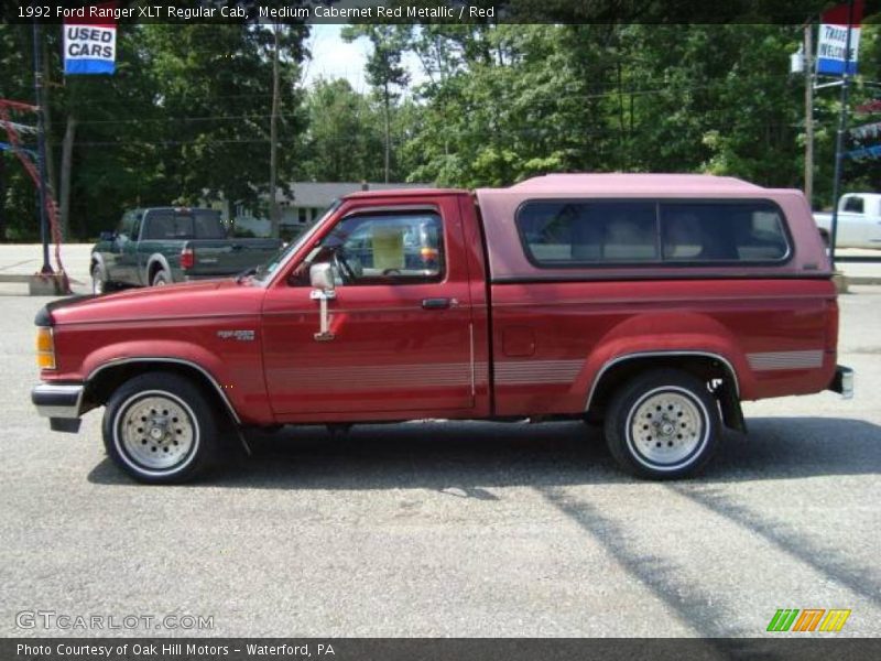 Medium Cabernet Red Metallic / Red 1992 Ford Ranger XLT Regular Cab