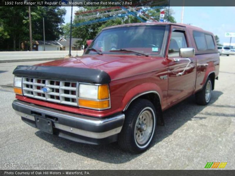 Medium Cabernet Red Metallic / Red 1992 Ford Ranger XLT Regular Cab