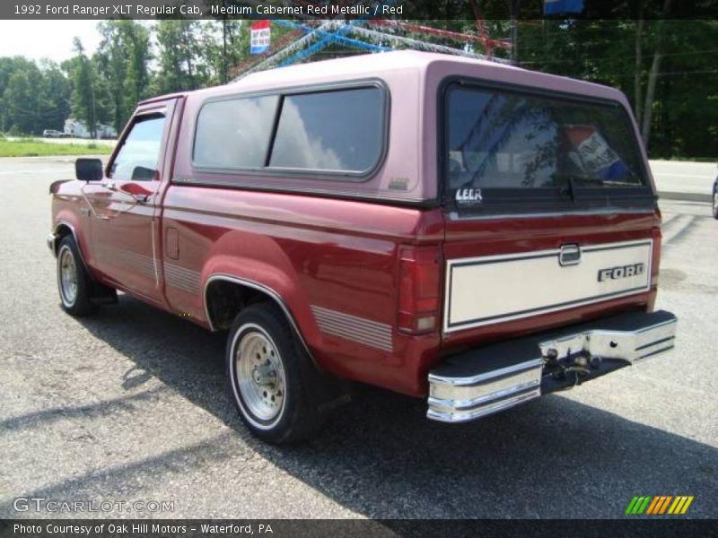 Medium Cabernet Red Metallic / Red 1992 Ford Ranger XLT Regular Cab