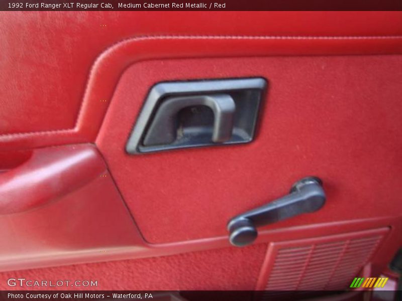Medium Cabernet Red Metallic / Red 1992 Ford Ranger XLT Regular Cab