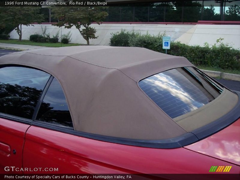 Rio Red / Black/Beige 1996 Ford Mustang GT Convertible