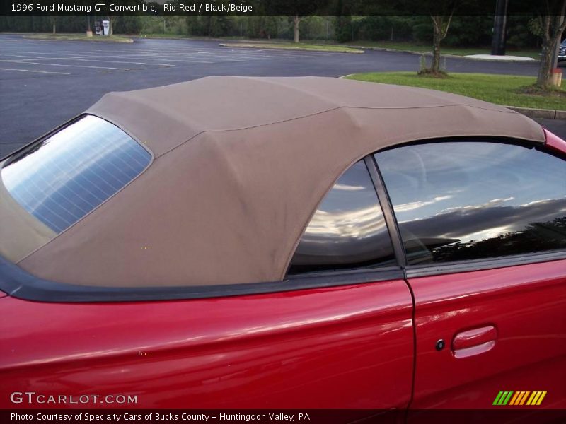 Rio Red / Black/Beige 1996 Ford Mustang GT Convertible