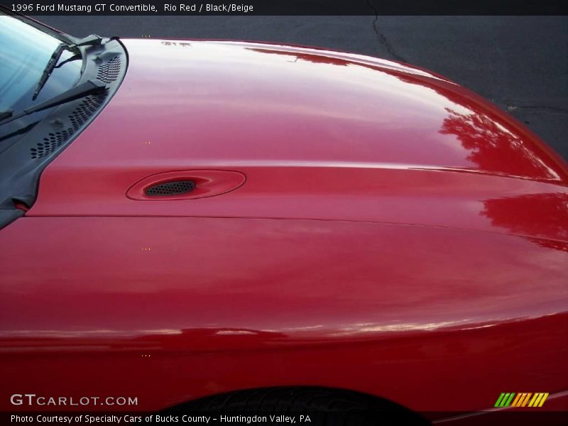 Rio Red / Black/Beige 1996 Ford Mustang GT Convertible