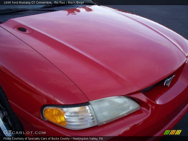 Rio Red / Black/Beige 1996 Ford Mustang GT Convertible