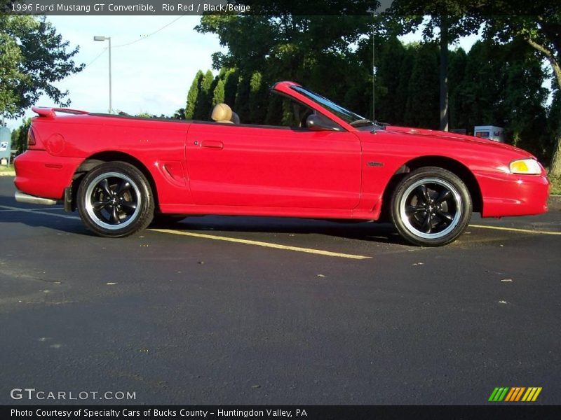 Rio Red / Black/Beige 1996 Ford Mustang GT Convertible