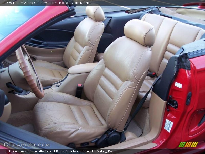 Rio Red / Black/Beige 1996 Ford Mustang GT Convertible