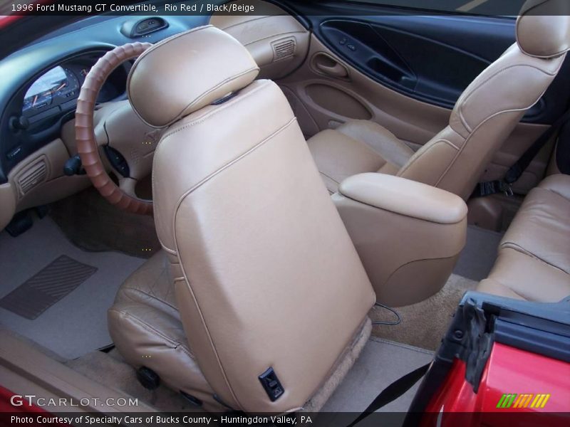 Rio Red / Black/Beige 1996 Ford Mustang GT Convertible