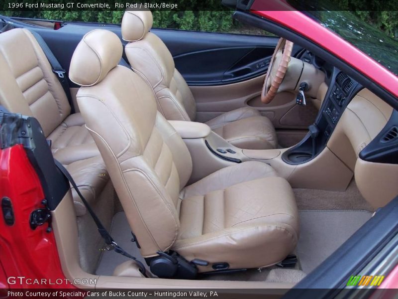 Rio Red / Black/Beige 1996 Ford Mustang GT Convertible