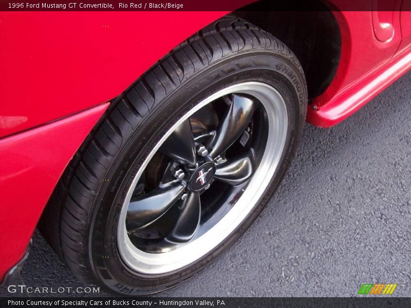 Rio Red / Black/Beige 1996 Ford Mustang GT Convertible