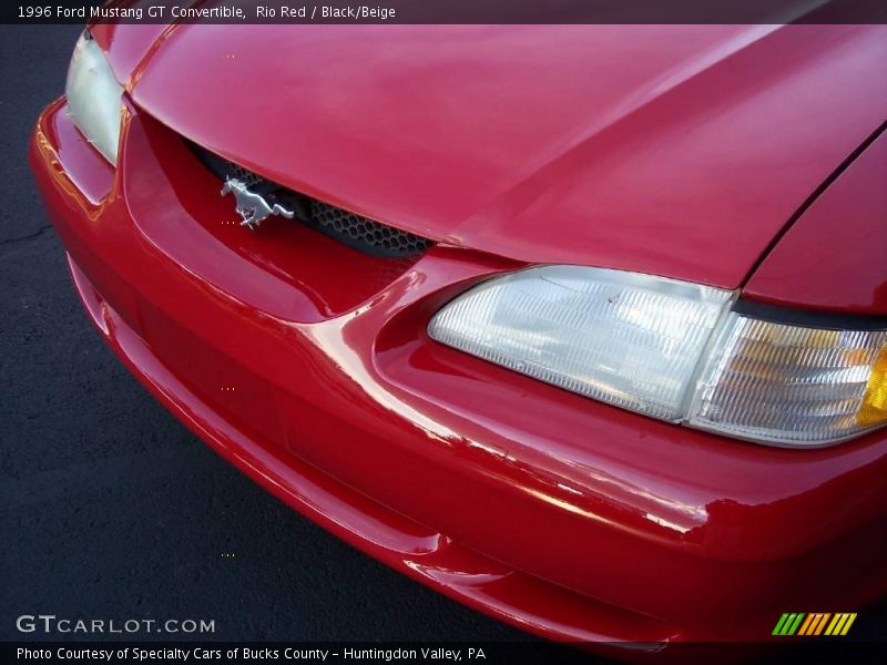 Rio Red / Black/Beige 1996 Ford Mustang GT Convertible