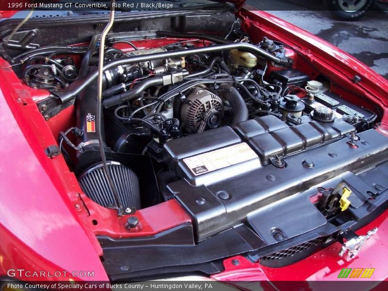 Rio Red / Black/Beige 1996 Ford Mustang GT Convertible