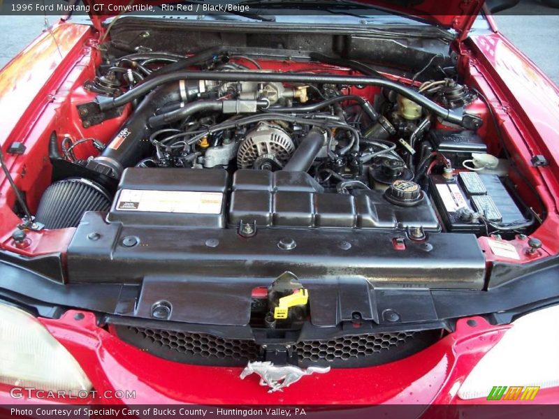 Rio Red / Black/Beige 1996 Ford Mustang GT Convertible