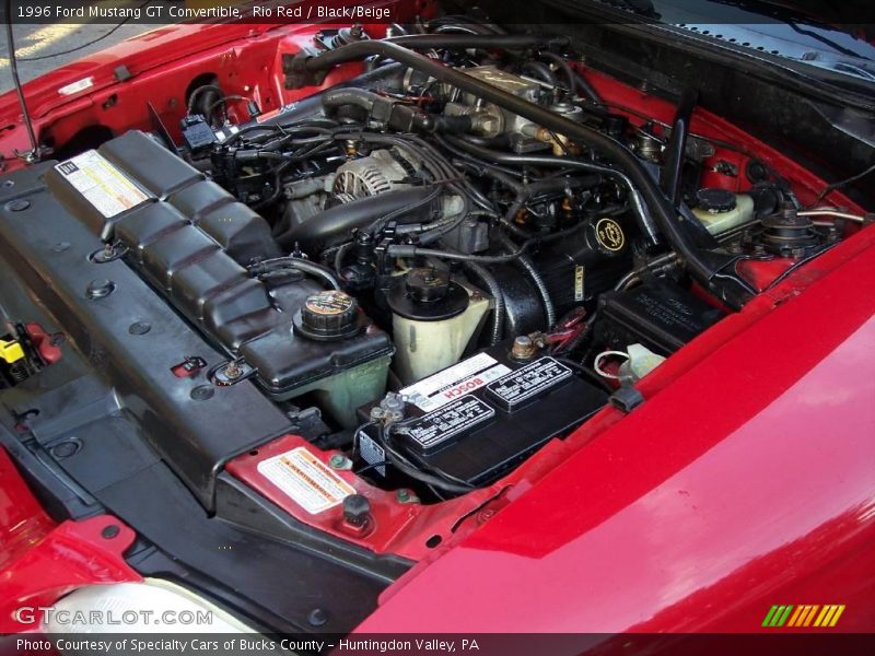 Rio Red / Black/Beige 1996 Ford Mustang GT Convertible