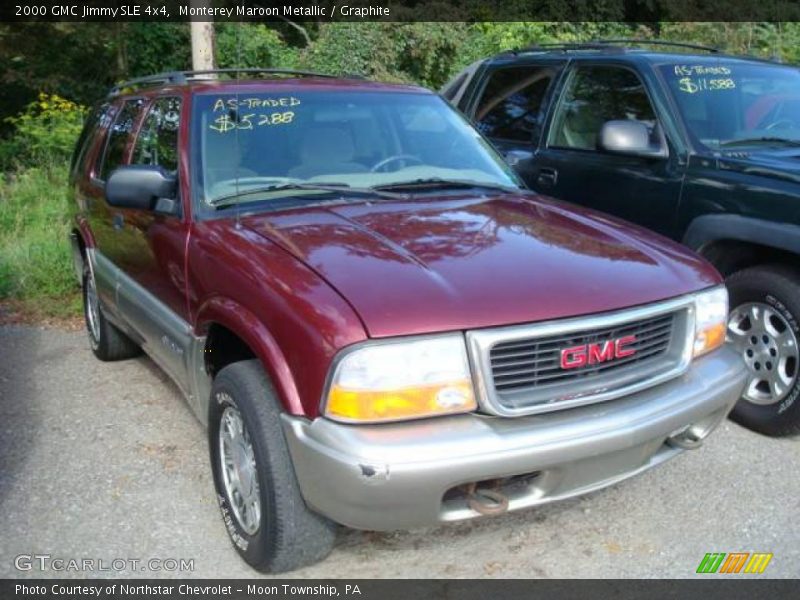 Monterey Maroon Metallic / Graphite 2000 GMC Jimmy SLE 4x4