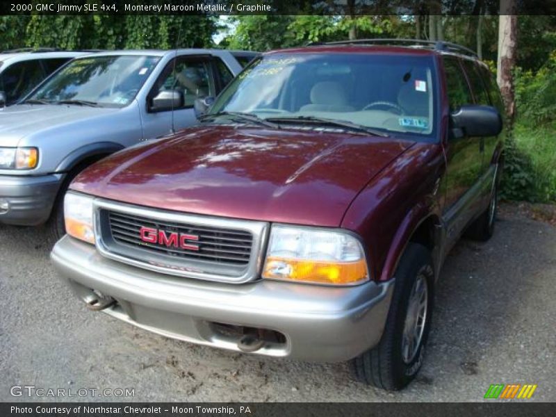 Monterey Maroon Metallic / Graphite 2000 GMC Jimmy SLE 4x4