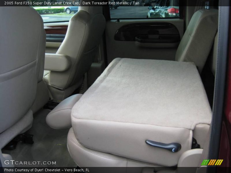 Dark Toreador Red Metallic / Tan 2005 Ford F350 Super Duty Lariat Crew Cab