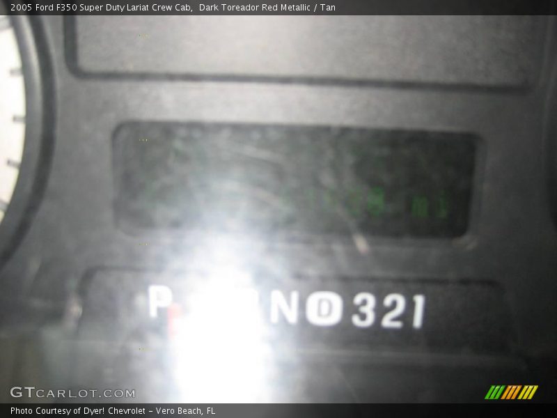 Dark Toreador Red Metallic / Tan 2005 Ford F350 Super Duty Lariat Crew Cab