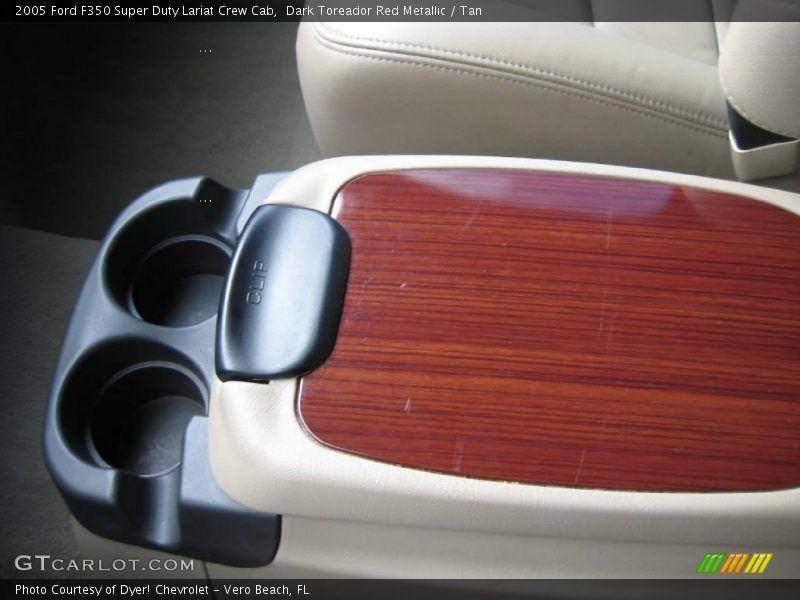 Dark Toreador Red Metallic / Tan 2005 Ford F350 Super Duty Lariat Crew Cab