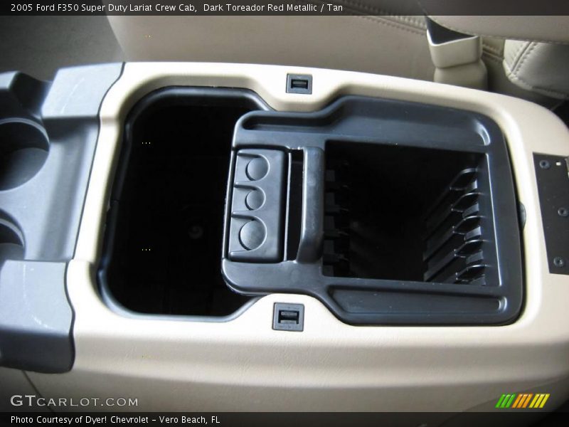 Dark Toreador Red Metallic / Tan 2005 Ford F350 Super Duty Lariat Crew Cab