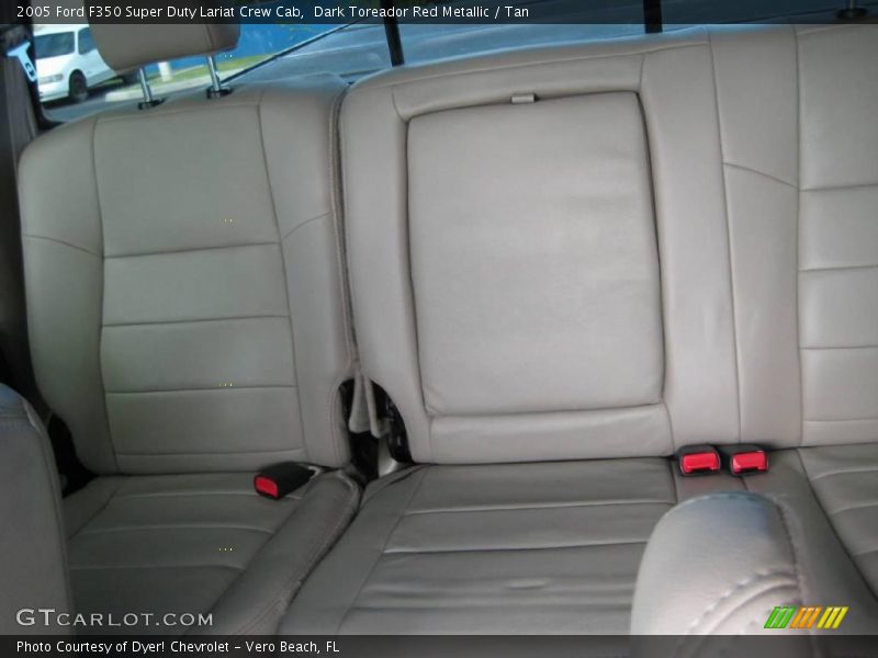 Dark Toreador Red Metallic / Tan 2005 Ford F350 Super Duty Lariat Crew Cab