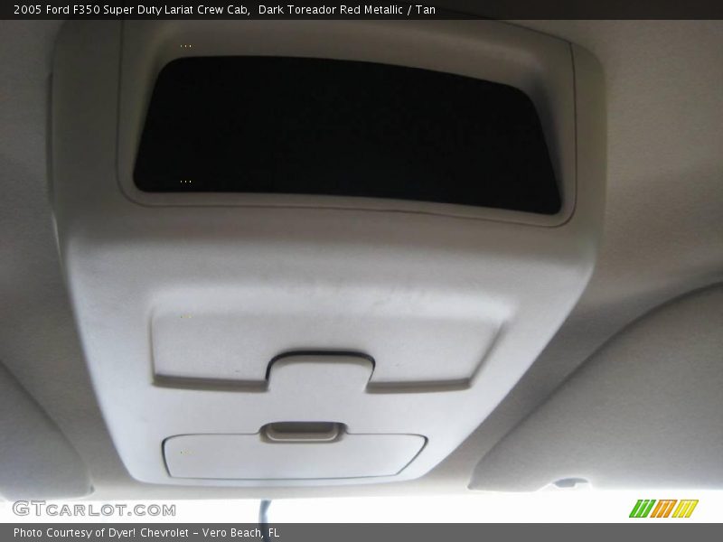 Dark Toreador Red Metallic / Tan 2005 Ford F350 Super Duty Lariat Crew Cab
