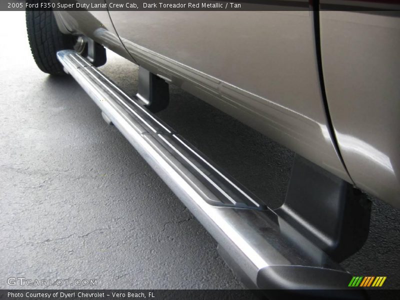 Dark Toreador Red Metallic / Tan 2005 Ford F350 Super Duty Lariat Crew Cab