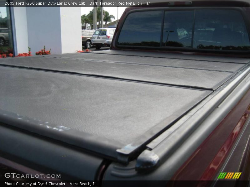 Dark Toreador Red Metallic / Tan 2005 Ford F350 Super Duty Lariat Crew Cab