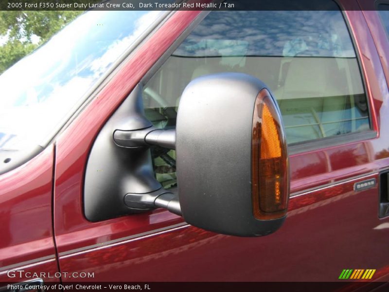 Dark Toreador Red Metallic / Tan 2005 Ford F350 Super Duty Lariat Crew Cab
