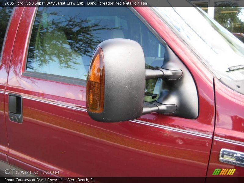 Dark Toreador Red Metallic / Tan 2005 Ford F350 Super Duty Lariat Crew Cab