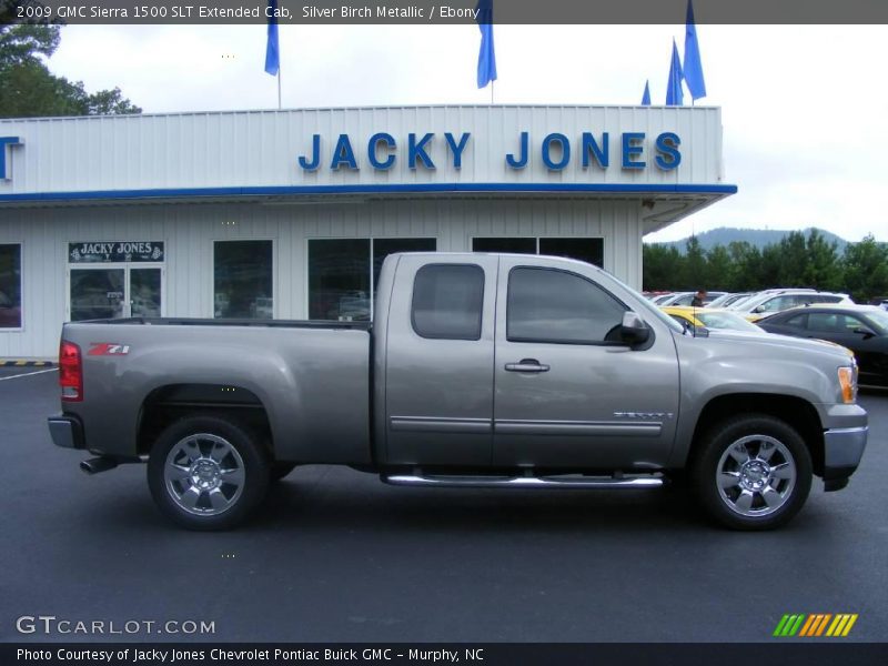 Silver Birch Metallic / Ebony 2009 GMC Sierra 1500 SLT Extended Cab