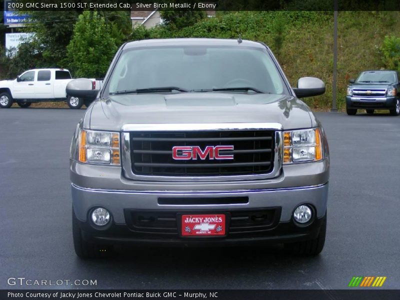 Silver Birch Metallic / Ebony 2009 GMC Sierra 1500 SLT Extended Cab