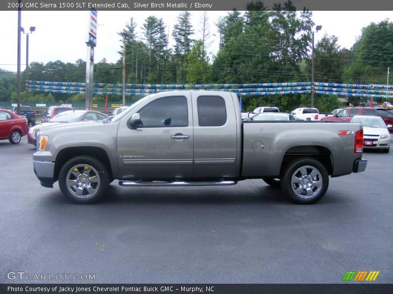 Silver Birch Metallic / Ebony 2009 GMC Sierra 1500 SLT Extended Cab